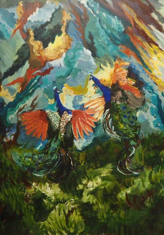 ‘Fighting Peacocks’